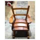 Wooden kid rocking chair