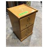 2 drawer wood file cabinet no key