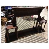 19th century Victorian hall stand with mirror