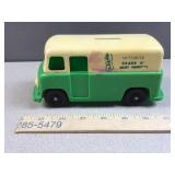 vintage toy dairy truck bank