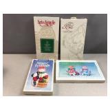 (4) vintage Longaberger Pottery Christmas Cookie