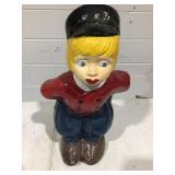 Dutch boy concrete lawn ornament
