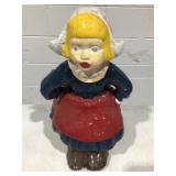 Dutch girl concrete lawn ornament