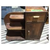 Wood art deco nightstand