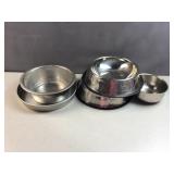 (5) metal pet dishes