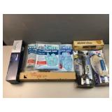 Storage bags, grab bars, electric knife, and