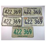 Same number Illinois License Plates