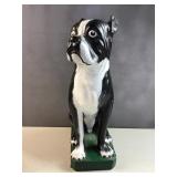 Concrete dog figure