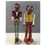 Pair shop made folk art characters hand painted