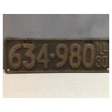 1930 Illinois license plate
