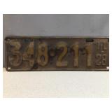 1928 Illinois license plate