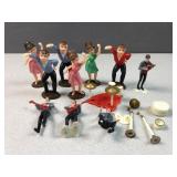 Vintage plastic figures - cake toppers ? dancers