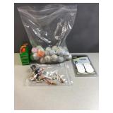 golf balls & other items