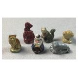 Miniature ceramic people and animals