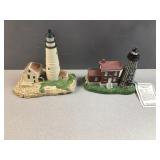 (2) Light house collection pieces