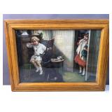framed vintage art