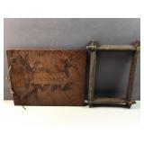 Wood memories album cover & vintage frame