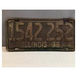 1938 Illinois license plate