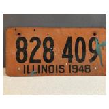 1948 Illinois license plate