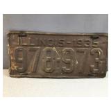 1935 Illinois license plate