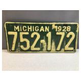 1928 Michigan license plate