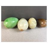 (4) polished stone eggs