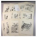 Reprint seaonal cartoon sheets apx 8 x11