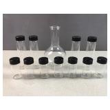 glass science specimin bottles