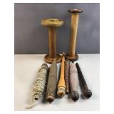 Primitive wood spools / spindles
