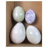 (4) polished stone eggs