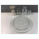 Glass table service items