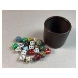 Game dice and shaker