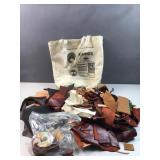 Leather crafting scraps