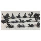 collection of pewter figures