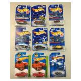 (9) Collectible Hot Wheels