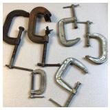 (6) vintage C clamps