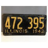 1942 Illinois license plate