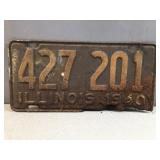 1940 Illinois license plate
