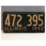 1942 Illinois license plate