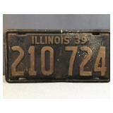 1939 Illinois license plate