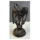 Solid metal folk art decor sculpture