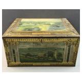 vintage metal decorative box