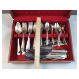 Silver plate flatware set
