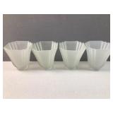 (4) frosted glass lamp shades
