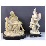 (2) 6' decor sculptures material ?