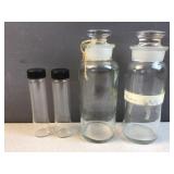 High School science room glass salvage bottles