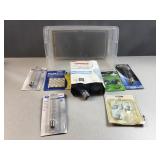 New light bulns in plastic tote