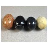 (4) polished stone eggs