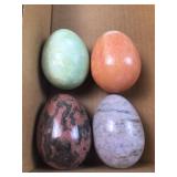 (4) polished stone eggs