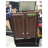 Wood storage cabinet